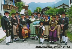 Historische Gruppe in Mittenwald