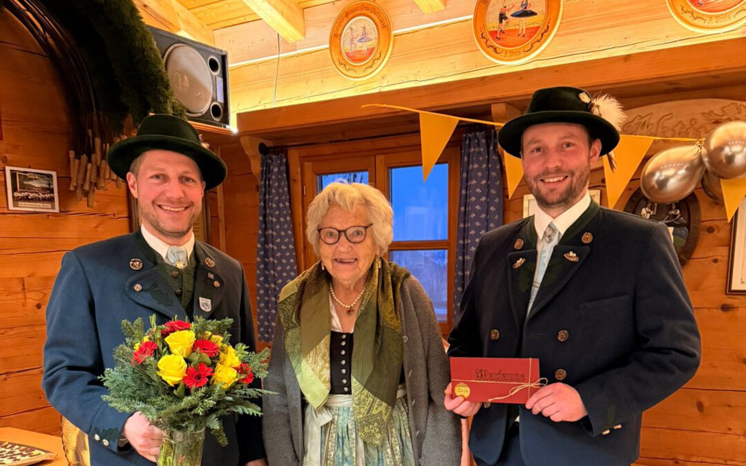 Marianne Aicher feiert 90. Geburtstag in der Vereinshütte!